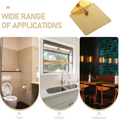 Vista 3 de Stainless Steel Napkin Holder Large Golden Square Paper Towel Rack with Weighted Arm for Restaurant Kitchen Dining Table Use