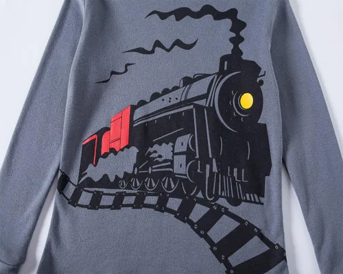 Vista 4 de Pijama para niños pequeños de manga larga, 100% algodón, 2 piezas, para niños de 1 a 10 años