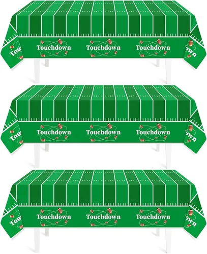 Vista 12 de Childom Paquete de 3 manteles de plástico para mesas rectangulares de 54 x 108 pulgadas, manteles desechables negros para mesas de 6 a 8 pies