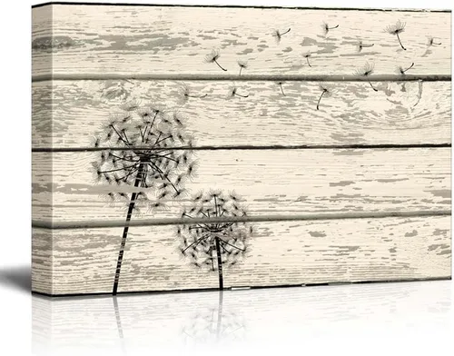 Vista 15 de wall26 - Obra de arte con estampado de madera de ciervo en bosque de abedules - Lienzo rústico para pared, arte para el hogar - 16 x 24 pulgadas