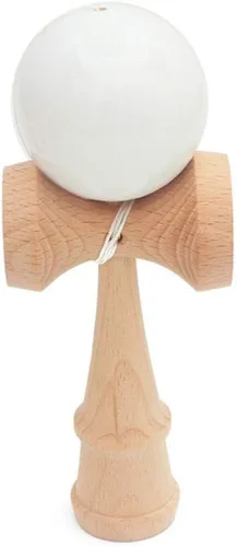 Vista 4 de Pelota de juguete para deportes al aire libre de madera para adolescentes, bola de Kendama, pintura de PU de 7.3 in, cuerdas profesionales para Negro
