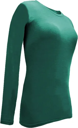 Vista 175 de Natural Uniforms Camiseta Under Scrub para mujer, cuello redondo, manga larga, paquete de 3, paquete múltiple de 3