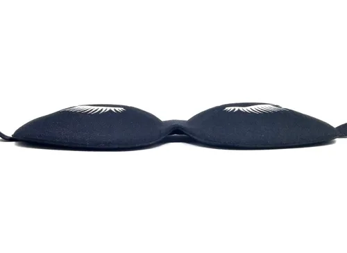 Vista 3 de Sujetador de pestañas, cubierta protectora 3D para máscara de dormir para extensiones de pestañas, color negro, paquete de 6