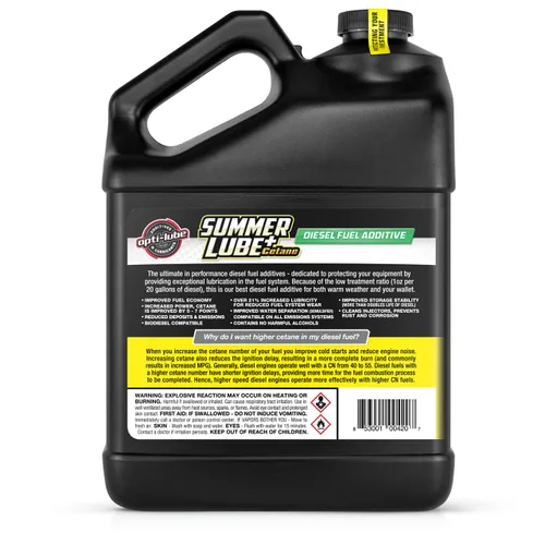Vista 4 de Opti-Lube Summer+ Fórmula de cetano aditivo para combustible diesel: galón (1 galón - trata 2560 galones)