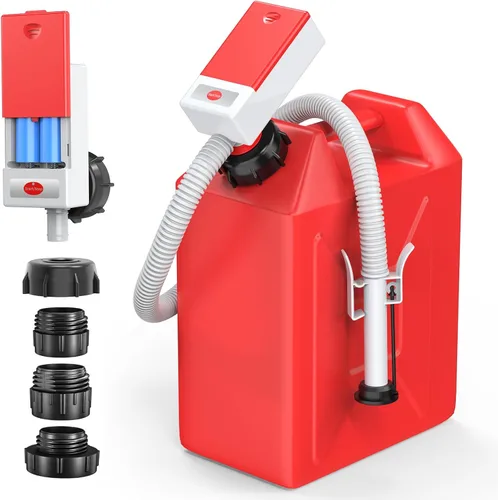Vista 8 de Bomba automática de transferencia de combustible con sensor de parada automática, bomba de gasolina portátil rápida y segura con 3 adaptadores