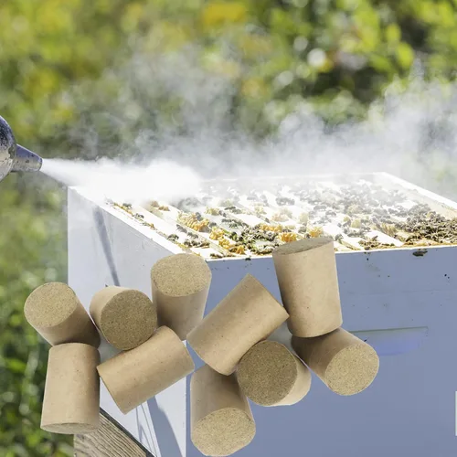Vista 4 de Pellets para ahumadores de abejas, 108 unidades, herramientas de apicultura, pellets naturales para ahumar, pellets de ahumador de colmena de abeja