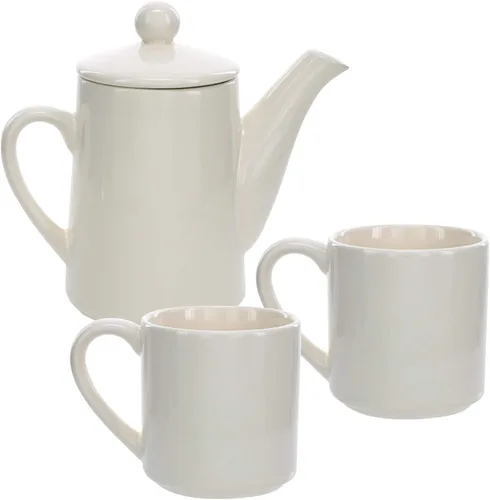 Vista 9 de Pavilion Gift Company - Juego de té apilable para dos - Love 15 oz Teapot con 2 tazas Live & Laugh de 8 onzas
