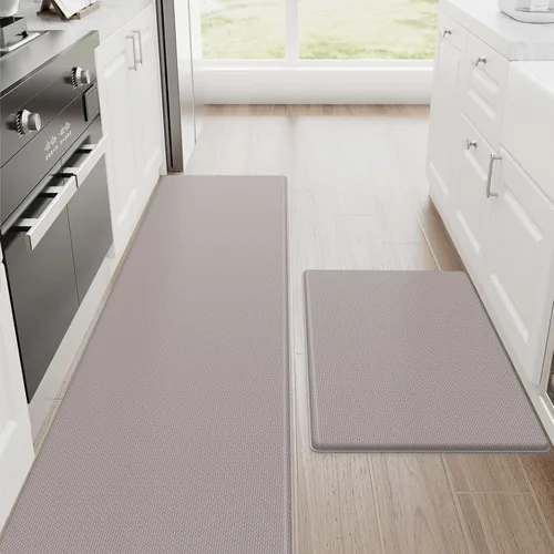 Vista 36 de StepRite Tapetes de cocina, 2 tapetes acolchados, antifatiga, para piso, de escritorio, antideslizante, impermeables, oficina, alfombras de 17.3 x