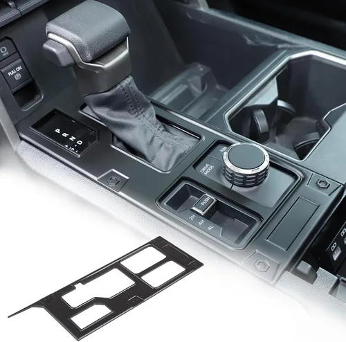 Vista 16 de TOYCIDFG Cubierta del panel de palanca de cambios compatible con Toyota Tundra 2022-2026, accesorios interiores (negro UV)