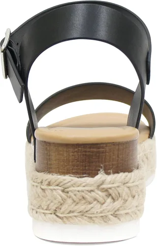 Vista 2 de Soda Clip Topshoe Avenue - Sandalias de alpargata con correa de tobillo y punta abierta para mujer