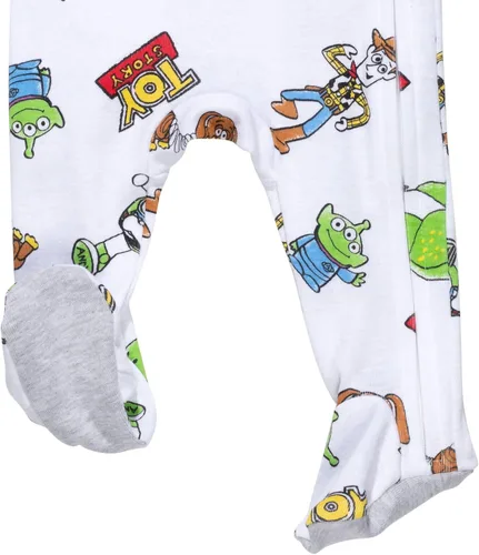Vista 5 de Disney Winnie the Pooh Lion King Monsters Inc Pixar Toy Story - Paquete de 2 overoles Sleep N Play para recién nacidos a bebés