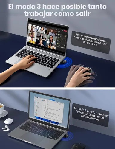 Vista 4 de Meatanty Agitador de Ratón Metálico Pequeño, Movedor de Mouse USB Indetectable, Agitador Automático con Modo Separado y Botones de Negro