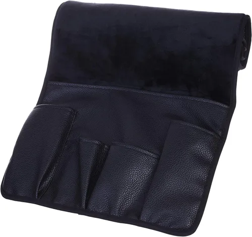 Vista 5 de Wanty Organizador suave de terciopelo para sofá, silla, reposabrazos para control remoto, teléfono celular, libro, lápiz (negro)