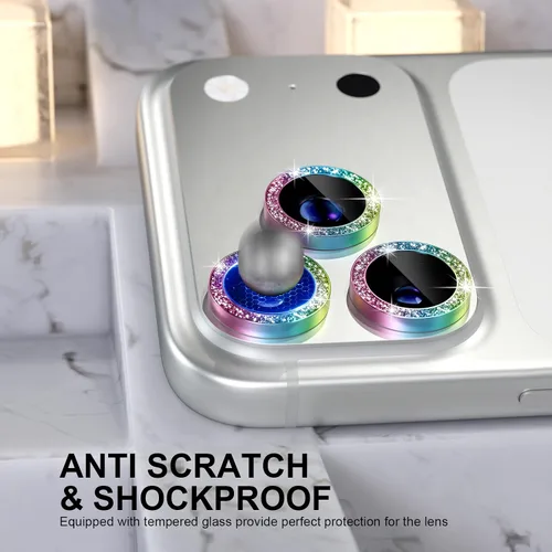 Vista 218 de Choiche Compatible para iPhone 16 Pro/iPhone 16 Pro Max Protector de Lente de Cámara, Vidrio Templado 9H Protector de Pantalla de Cubierta de Cámara