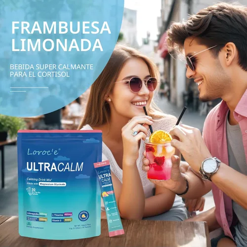 Vista 8 de UltraCalm Super Cortisol Bebida con glicinato de magnesio, Ashwagandha, L-teanina, vitamina D3, polvo de magnesio para el sueño y el alivio