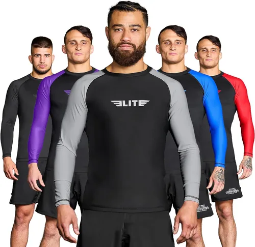 Vista 8 de Elite Sports MMA, BJJJ, No-Gi, protección de entrenamiento de manga corta