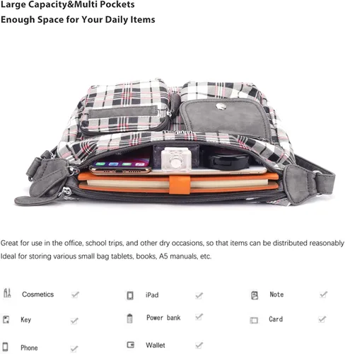 Vista 6 de Angelkiss - Bolsos cruzados para mujer, bolsos de hombro para mujer, bolsos y monederos medianos de piel sintética