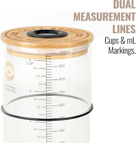 Vista 4 de Tarro de inicio digital de masa madre Cozy Bread® – Tarro de fermentación de vidrio de 34oz con sensor digital de temperatura y humedad Perfecto