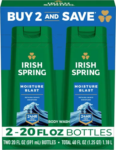 Vista 9 de Irish Spring Moisture Blast Gel de baño para hombres, 20 onzas líquidas (paquete de 2)