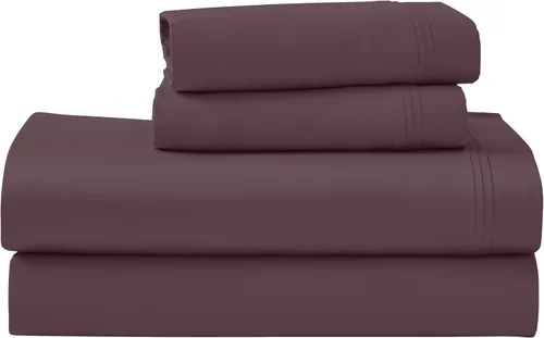 Vista 23 de Superior Juego de sábanas de algodón egipcio de 4 piezas, lujo de 1000 hilos, diseño moderno, sábanas sostenibles, básicos ultrasuaves, sólido