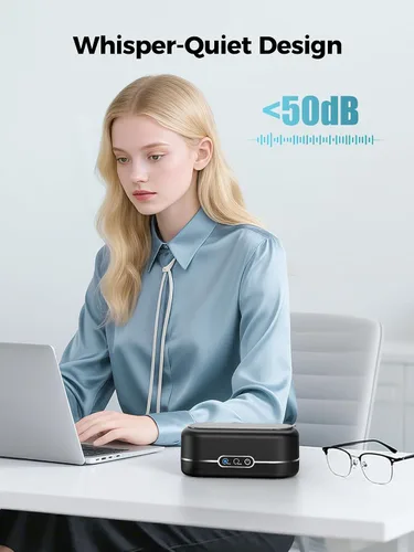 Vista 2 de Miorcols Limpiador ultrasónico de joyas, máquina de limpieza ultrasónica de joyería de 48 KHz para todas las joyas, gafas, anillos, retenedores