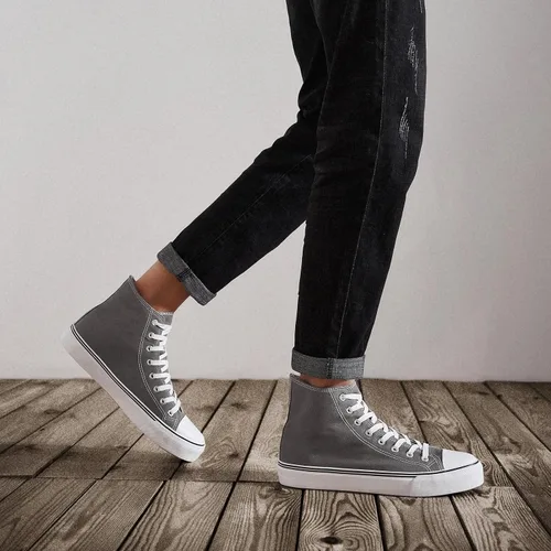 Vista 23 de ZGR Tenis de lona para hombre, con cordones, clásicos, casuales, para caminar
