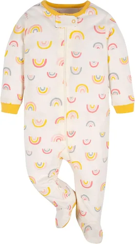Vista 3 de Gerber Paquete de 2 mamelucos Sleep 'N Play para bebé niña, dorado, (Golden Floral)