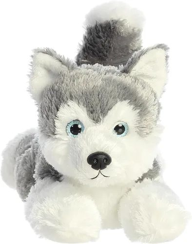 Vista 3 de Aurora® Adorable Flopsie™ Shadow™ - Animal de peluche, facilidad para jugar, compañeros intemporales, color gris, 12 pulgadas