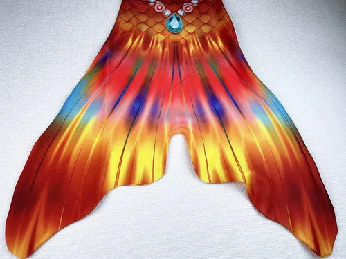 Vista 6 de DNFUN Traje de baño de sirena, sin monoaleta