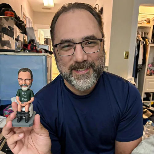 Vista 5 de Muñeca personalizada de Bobble-Heads personalizada, cabeza de bebé astronauta personalizada, figuras de cabeza de bobble, escultura personalizada