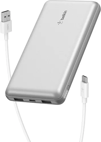 Vista 13 de Belkin Cargador Portátil, Batería Externa USB-C 20000 mAh con 2 Puertos USB-A, 15W con Cable Tipo-A a Tipo-C - iPhone 17, Air, Pro, Pro Max