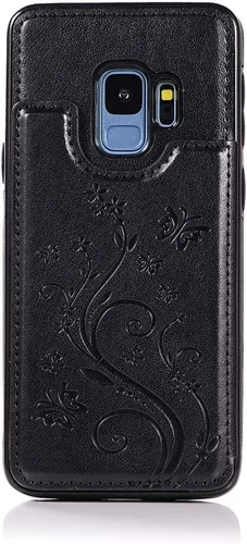 Vista 7 de Funda de teléfono para Samsung Galaxy S9 con protector de pantalla de vidrio templado, tarjetero con soporte para tarjetero, soporte con tapa