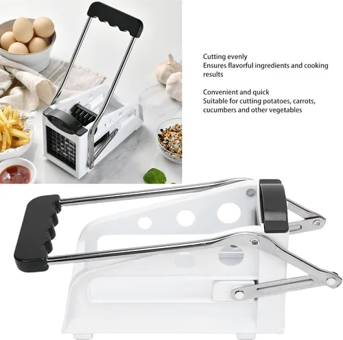 Vista 5 de Cortador de papas fritas, cortador de verduras y papas, papas fritas, cortador de papas fritas para uso en cocina