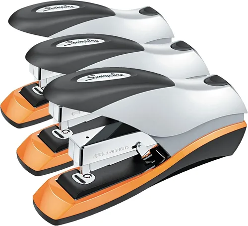 Vista 9 de Swingline Engrapadora, capacidad para 70 hojas, esfuerzo reducido, tira completa, grapadora de escritorio, Optima 70, plata (87870)