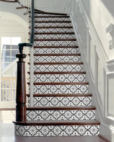 Vista 13 de FLFK Calcomanías para escaleras - Adhesivos para escaleras, Calcomanías autoadhesivas para escalones de Sunrise Coast, para decoración del hogar