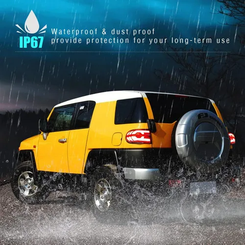 Vista 5 de TT-ABC Ultimate Mods - Luces traseras para Toyota FJ cruiser 2006-2020, luces traseras LED, lámpara modificada (transparente)