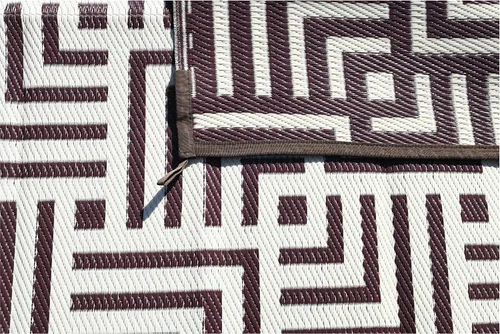 Vista 5 de Stylish Camping 274067 - Tapete reversible de 4 pies por 6 pies, tapete de paja de plástico, tapete grande para exteriores, caravana, patio, patio