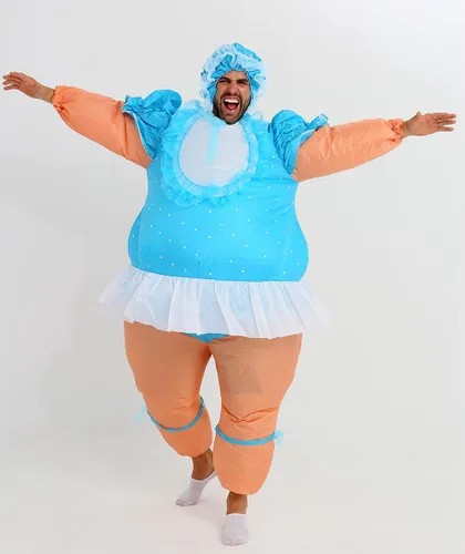 Vista 4 de Baby Doll Inflatable Costume, baby shower party Adult