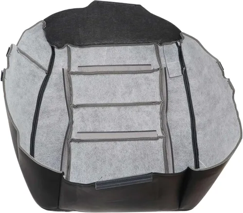 Vista 4 de NLQR Funda de repuesto para asiento delantero del lado del conductor y cojín de espuma compatible con Ford F250 F350 F450 F550 2002-2007, negro #333