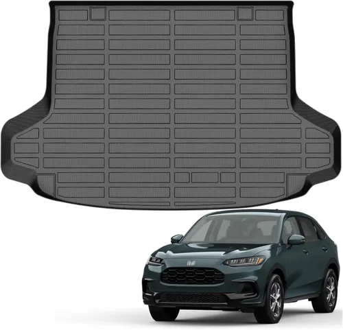 Vista 41 de Auxko Alfombrillas para todo tipo de clima, tapete de carga con respaldo para Honda Pilot 8 pasajeros 2016-2022, forros de elastómero termoplástico