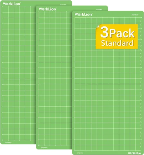 Vista 9 de WORKLION Alfombrilla de corte 12x12 para Cricut: (adhesivo estándar, 3 alfombrillas) Adhesivo estándar adhesivo verde para cortar acolchados Verde