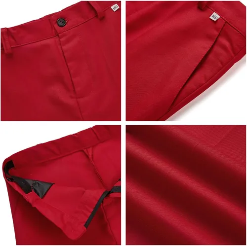 Vista 6 de Trajes de 3 piezas formales para niños, trajes de esmoquin para niños, ajustado, casual, traje de portador de anillos con chaqueta, pantalones