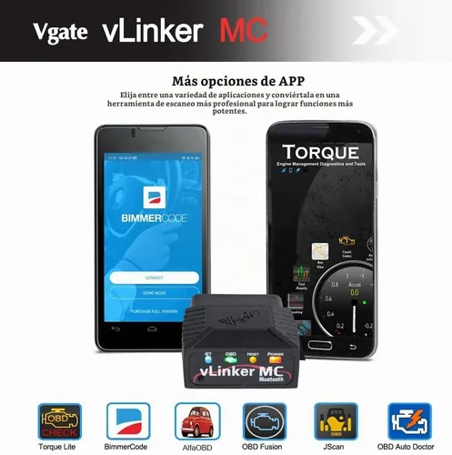 Vista 4 de Vgate vLinker MC Bluetooth OBD2 Escáner de Diagnóstico para Android y Windows