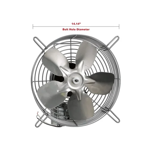 Vista 5 de TPI Corporation CE-10-D - Ventilador de escape de accionamiento directo, montaje en guardia, fase única, 10 pulgadas de diámetro, 120 voltios