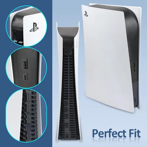 Vista 3 de Wabracket Dust-proof kits for PS5, with Console Dust Protection Cover , 2pcs Dust Filters , 8 dust-proof silicone plugs . Detachable Dust Kits for