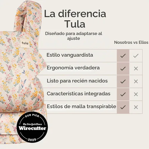 Vista 6 de Baby Tula Explore Linen - Portabebés multiposición Transportador transpirable para recién nacidos a niños pequeños, múltiples posiciones