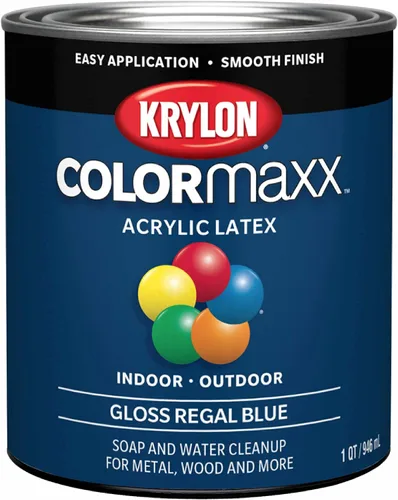 Vista 17 de Krylon K05647007 COLORmaxx - Pintura acrílica de látex para uso en interiores y exteriores, 1 cuarto de galón (paquete de 1), negro, 31 onzas