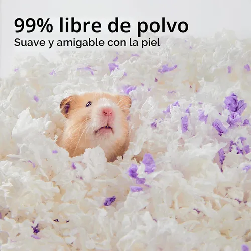 Vista 2 de Ropa de cama de papel suave para animales pequeños, 80 L, 4 libras Colores mixtos