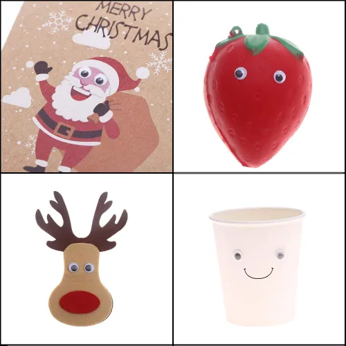 Vista 7 de DECORA 1000 piezas redondas de plástico negro Googly Wiggle Eyes, autoadhesivas, amplia variedad de tamaños