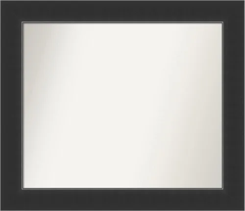 Vista 352 de Amanti Art Espejo personalizado, espejo de baño negro Astor, espejo de pared o espejo de tocador de baño sobre el fregadero (25 x 25 pulgadas)